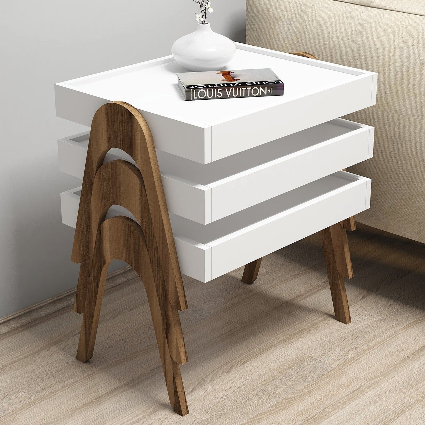 TAKK Roma - Walnut, White - NordlyHome.dk