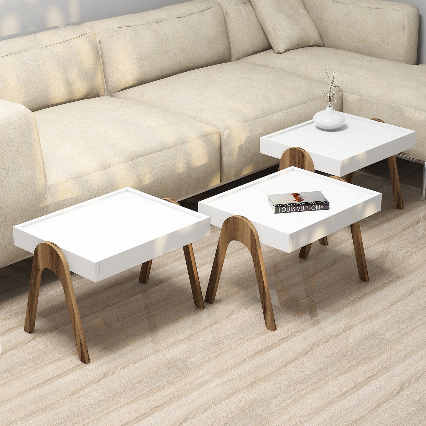 TAKK Roma - Walnut, White - NordlyHome.dk