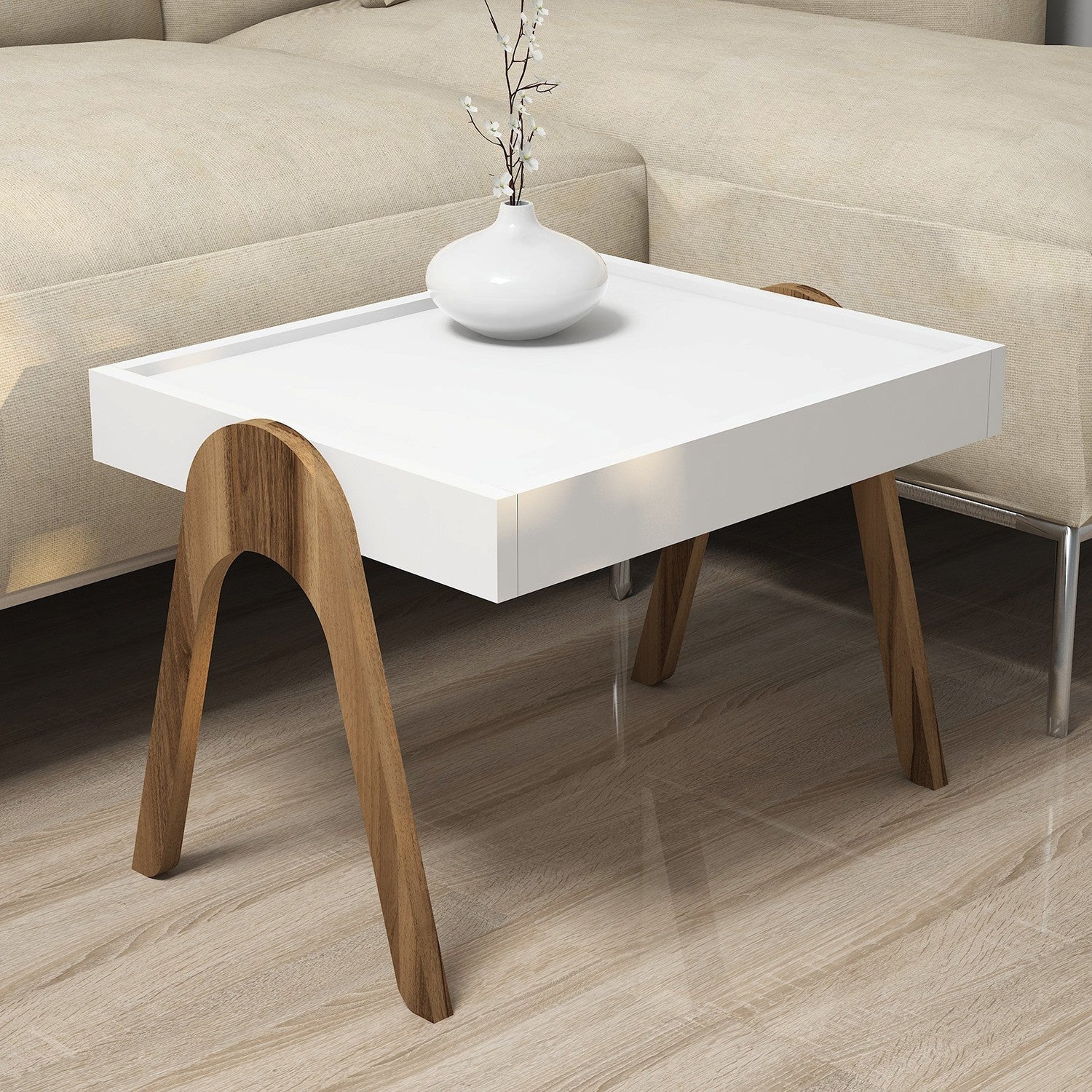 TAKK Roma - Walnut, White - NordlyHome.dk